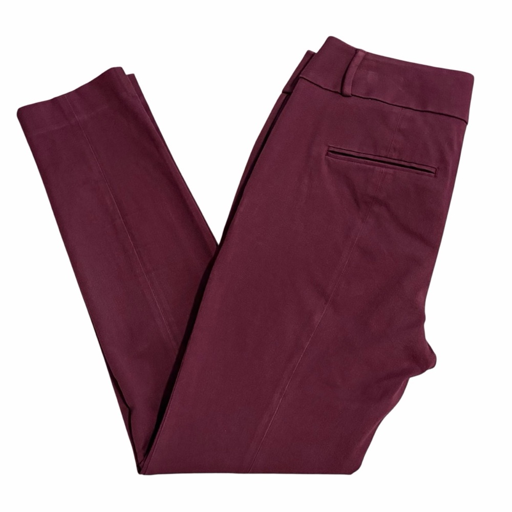 LOFT Julie Skinny Fit Ankle Pants in Plum - Picture 5 of 16